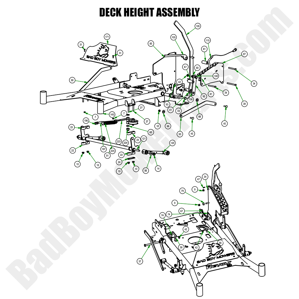 2023 Revolt SD - Deck Height Assembly